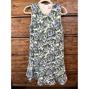 Victoria Beckham Rent the Runway Floral Flounce Hem Sleeveless Dress Sz 8